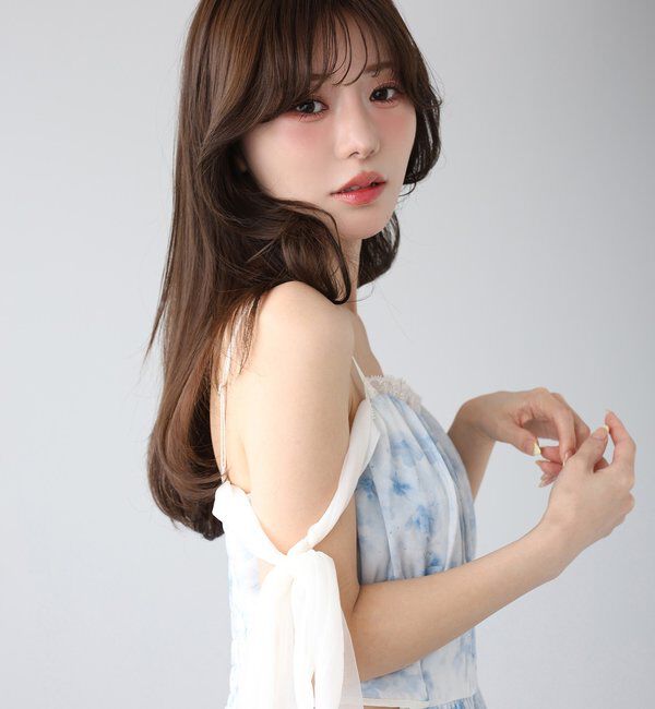  「【SMサイズ展開あり】サイドカットリボンロングキャミワンピ」|ワンピース|