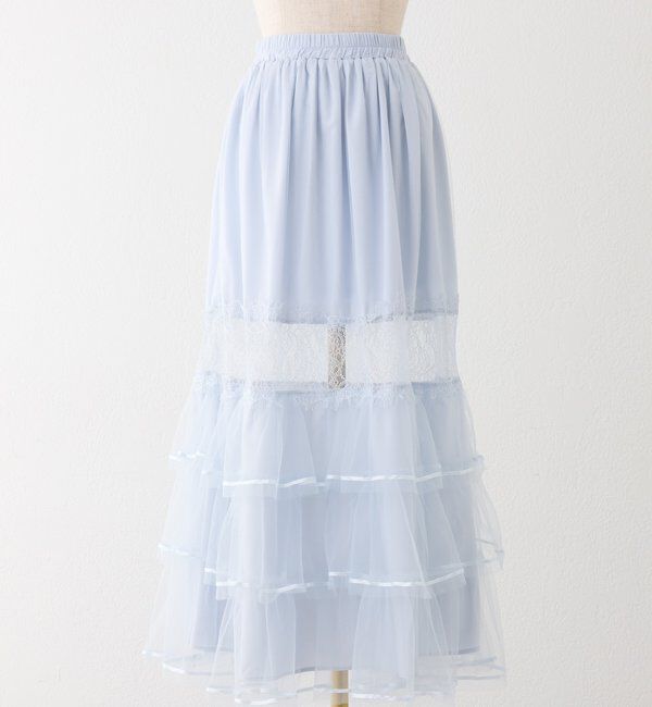  「【Tulle Collection】チュールロングスカート」|スカート|