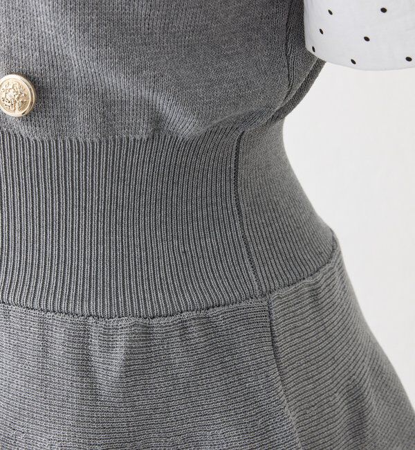  「シャツドッキング半袖ミニワンピース」|ワンピース|