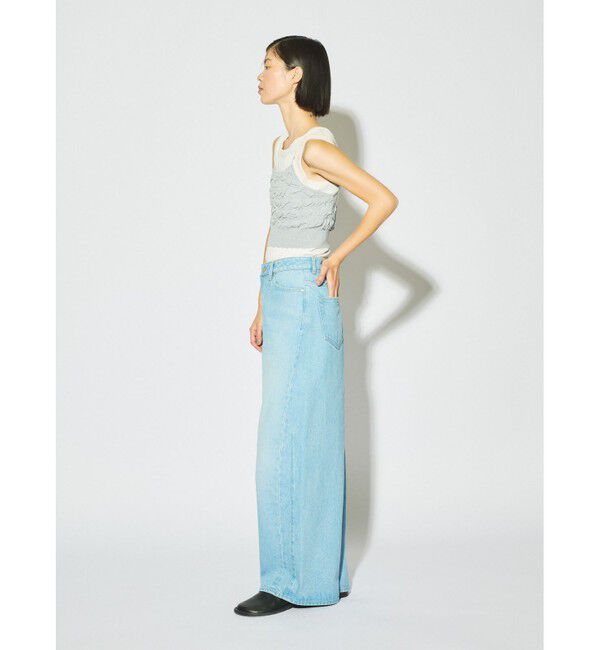 MIDIUMISOLID「MIDIUMISOLID for Ladies バレルレッグワイドデニム」|デニム|