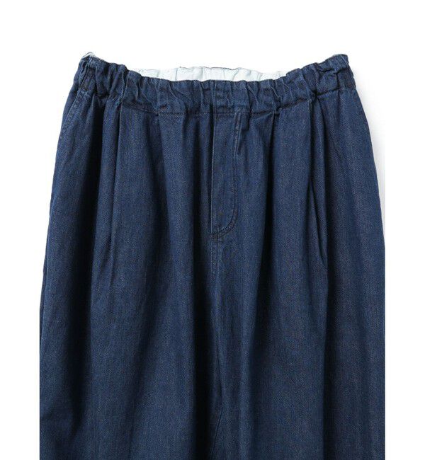 mizuiro ind「mizuiro ind デニムタックワイドパンツ」|デニム|