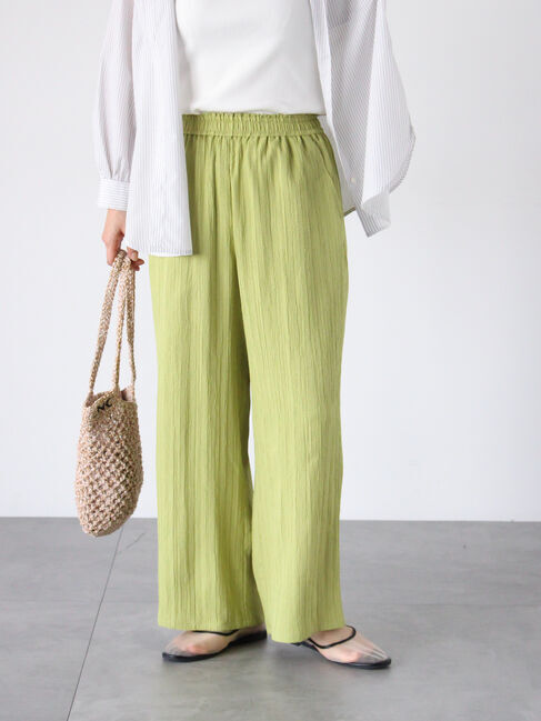 Lugnoncure「ストライプジャカードイージーパンツ」|その他|イエロー