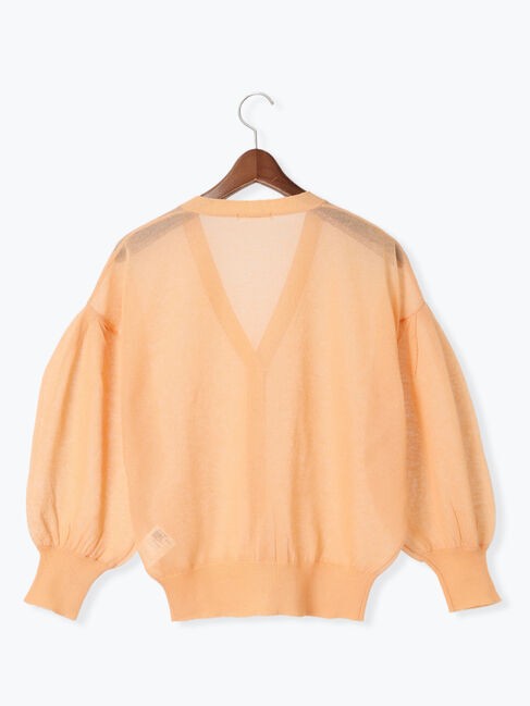 Te chichi「袖ボリュームシアーVネックカーディガン」|カーディガン|