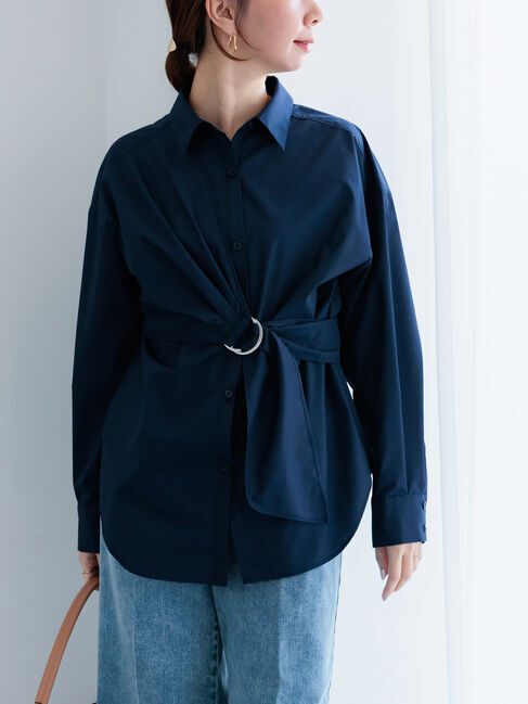 Te chichi「Dカンデザインシャツ」|シャツ・ブラウス|ネイビー