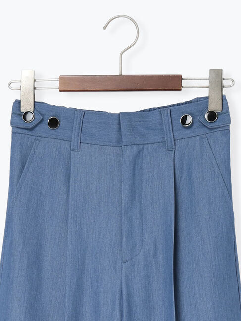 Te chichi「デニムライクシルキータッチワイドパンツ」|その他|