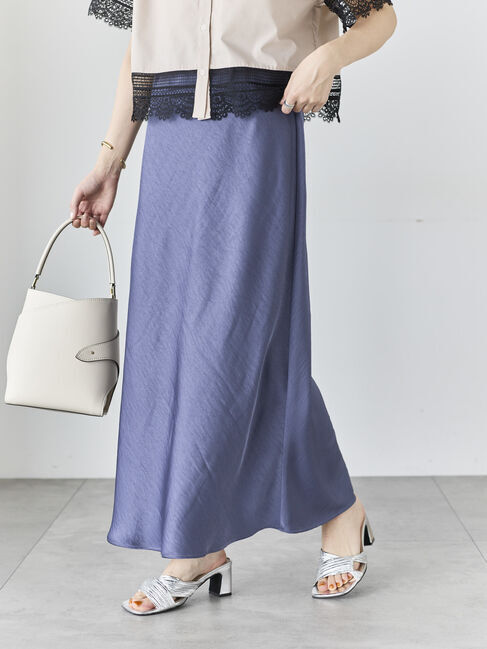 Te chichi「バイアスサテンスカート」|スカート|グレー