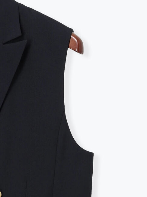 Te chichi「リネンライクダブルブレストジレ(セットアップ可)」|ダウンベスト・ベスト|