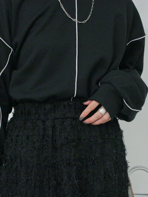 Samansa Mos2 blue「フリンジレーススカート」|スカート|