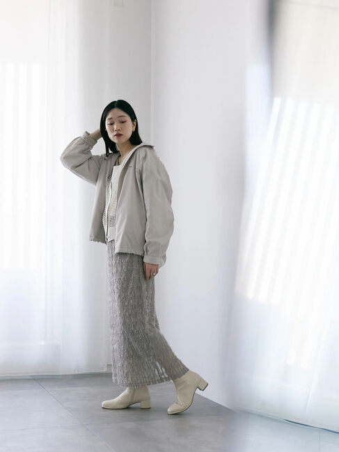 Samansa Mos2 blue「フリンジレーススカート」|スカート|