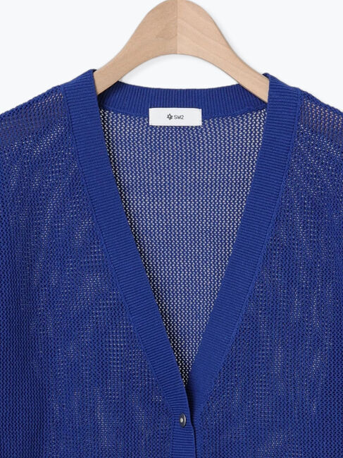 SM2「メッシュ編みVネックカーディガン」|カーディガン|
