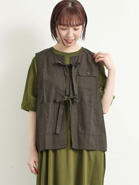 SM2「リボンフィッシングベスト」|ダウンベスト・ベスト|ダークブラウン