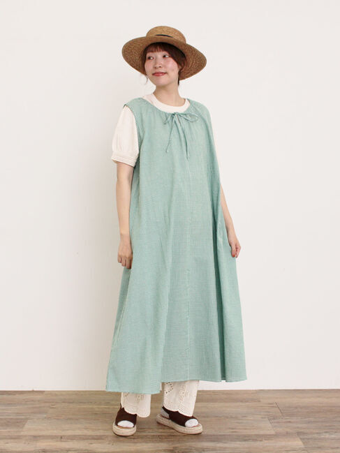 Samansa Mos2「【汗染み防止】袖口レースパフスリーブTシャツ」|Tシャツ・カットソー|