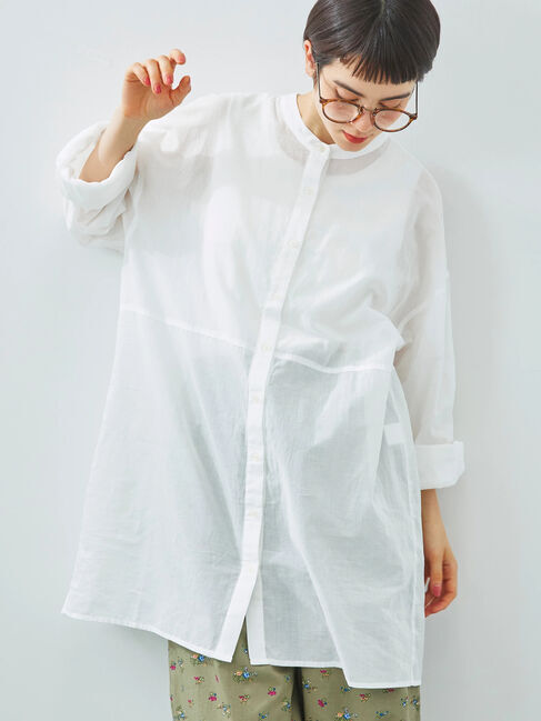 SM2「シアーバンドカラーシャツ」|シャツ・ブラウス|