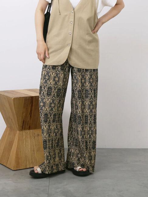 Samansa Mos2 blue「◎柄アソートプリーツパンツ」|その他|