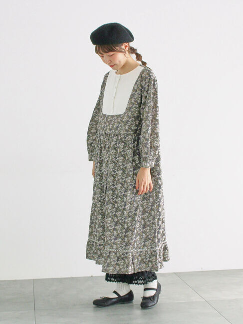 Samansa Mos2「【WEB限定】胸元配色花柄ワンピース」|ワンピース|