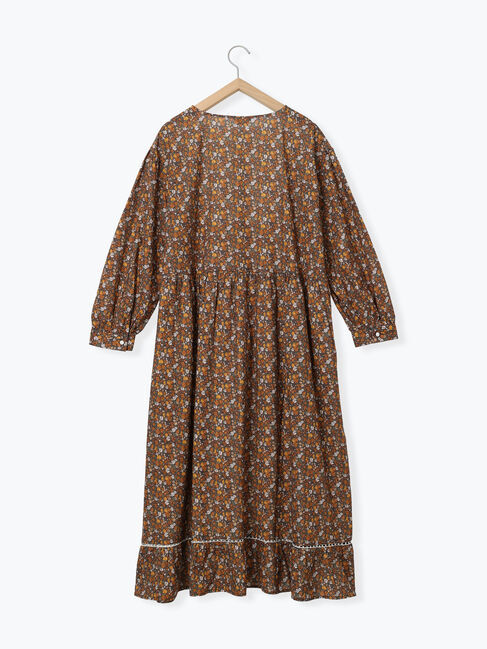 Samansa Mos2「【WEB限定】胸元配色花柄ワンピース」|ワンピース|