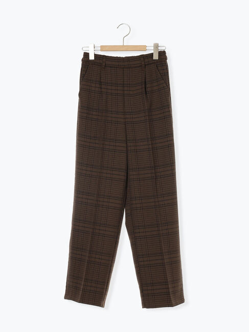 Samansa Mos2 blue「カチオン染めチェックパンツ」|その他|