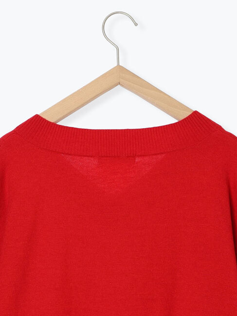 Samansa Mos2 blue「◎Vネックニットプルオーバー」|ニット・セーター|