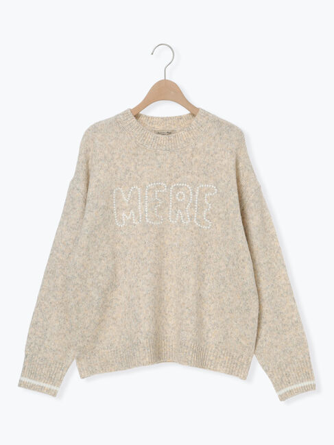 Samansa Mos2「ロゴ刺繍プルオーバーニット」|ニット・セーター|