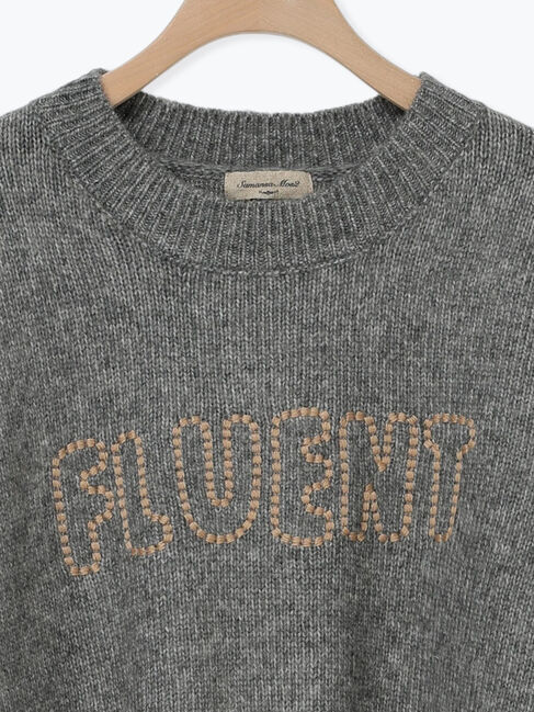 Samansa Mos2「ロゴ刺繍プルオーバーニット」|ニット・セーター|