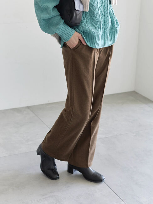 Samansa Mos2 blue「ヘリンボーンストレートパンツ」|その他|