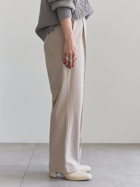 Samansa Mos2 blue「ヘリンボーンストレートパンツ」|その他|