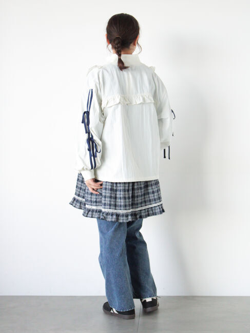 Samansa Mos2「【オーガニックコットン】デニムフレアパンツ」|その他|