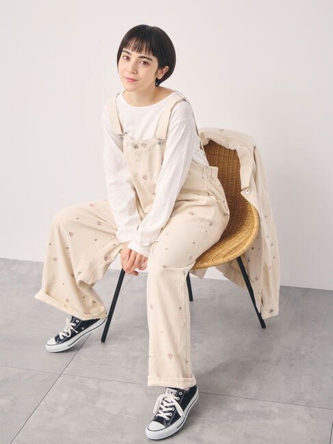 Samansa Mos2「【オーガニックコットン】デニムサロペット」|その他|キナリ