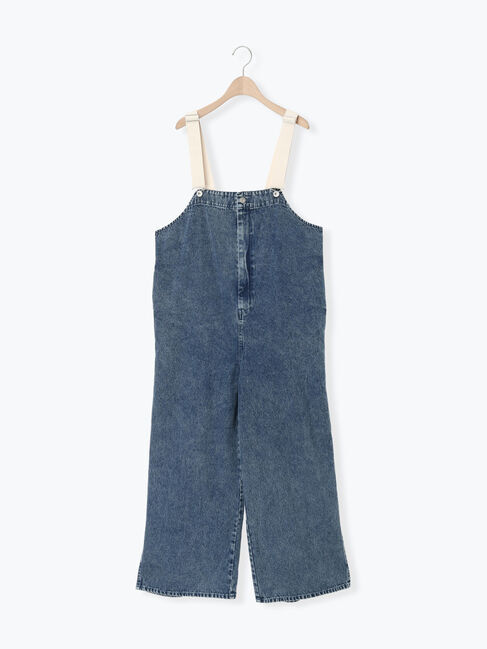 Samansa Mos2「【オーガニックコットン】デニムサロペット」|その他|ブルー