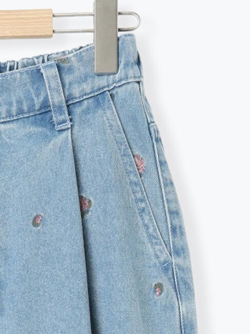 Samansa Mos2「《新色追加》【オーガニックコットン】デニムバレルパンツ」|その他|