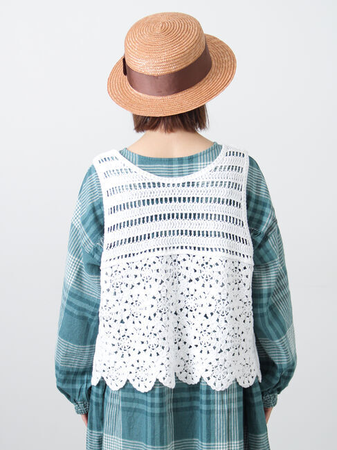 Samansa Mos2「前後2WAYクロシェベスト」|ダウンベスト・ベスト|