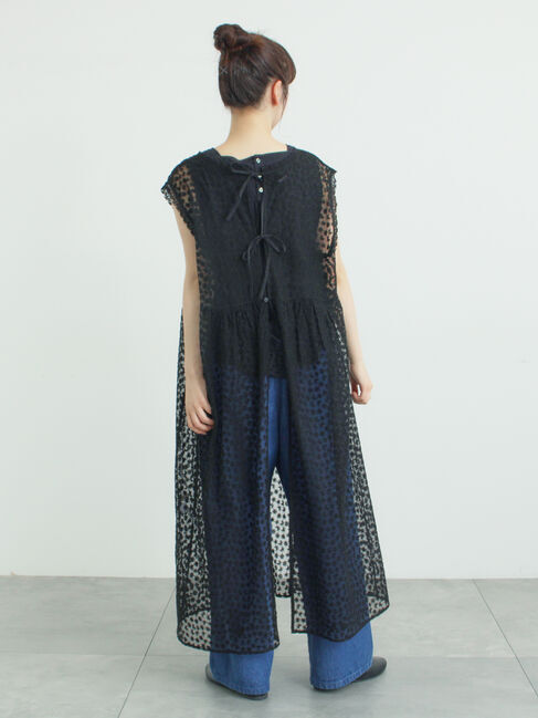 Samansa Mos2「チュール刺繍前後2WAYノースリワンピース」|ワンピース|