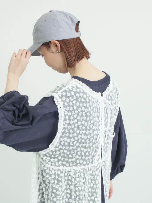 Samansa Mos2「チュール刺繍前後2WAYノースリワンピース」|ワンピース|