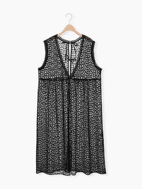 Samansa Mos2「チュール刺繍前後2WAYノースリワンピース」|ワンピース|