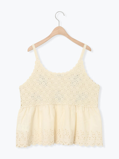 Samansa Mos2「ニットドッキングレースビスチェ」|ダウンベスト・ベスト|