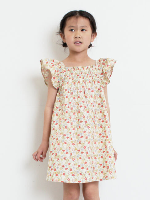 Samansa Mos2 Lagom「☆シャーリング花柄ワンピース」|ワンピース|