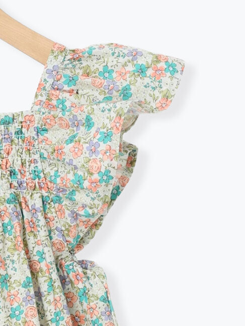 Samansa Mos2 Lagom「☆シャーリング花柄ワンピース」|ワンピース|