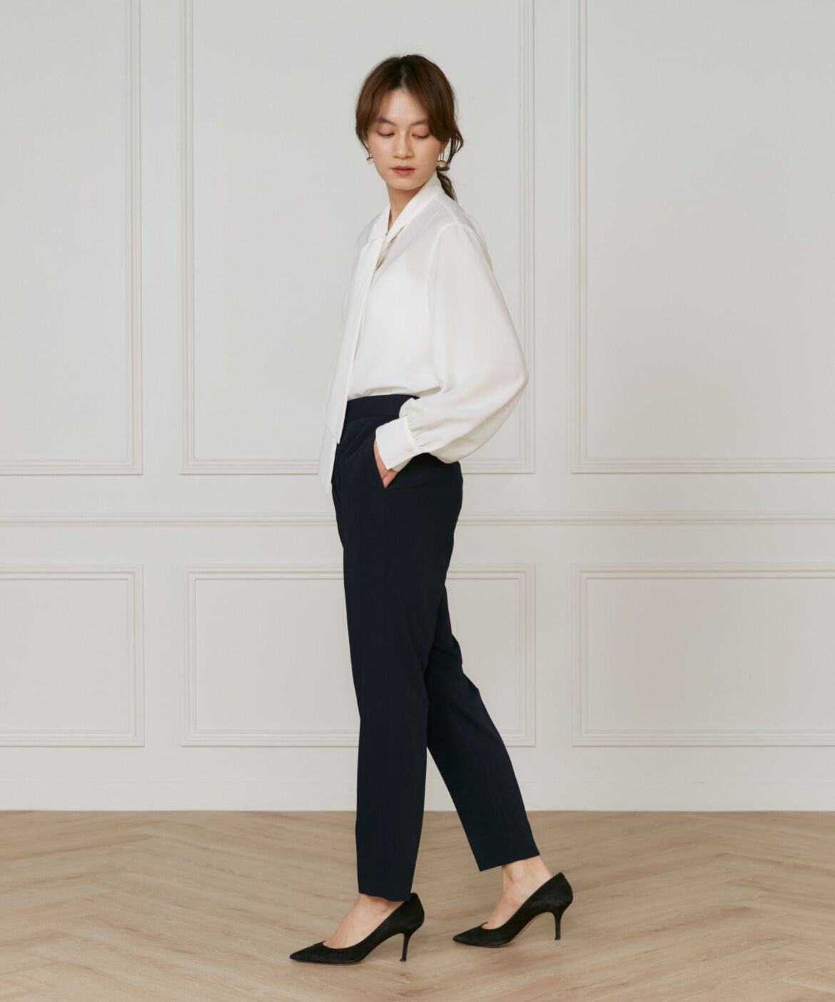 INED「《大きいサイズ》テーパードパンツ」|その他|