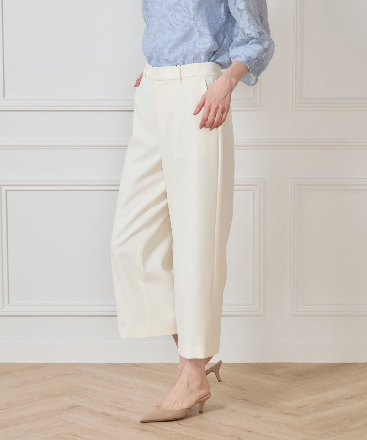 7-IDconcept.「《大きいサイズ》デニムライククロップトパンツ」|その他|