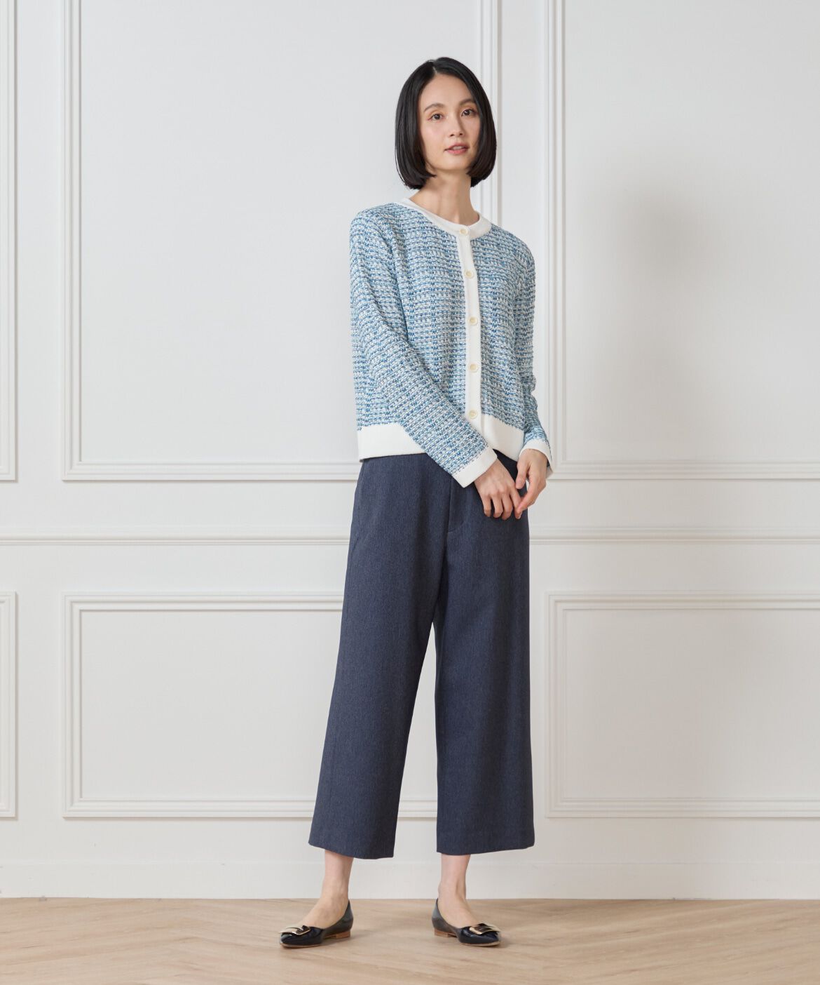 7-IDconcept.「《大きいサイズ》デニムライククロップトパンツ」|その他|