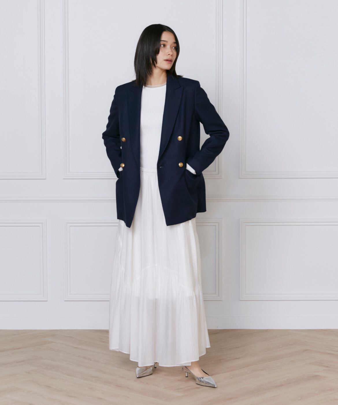 INED「ダブルブレストジャケット」|テーラードジャケット|