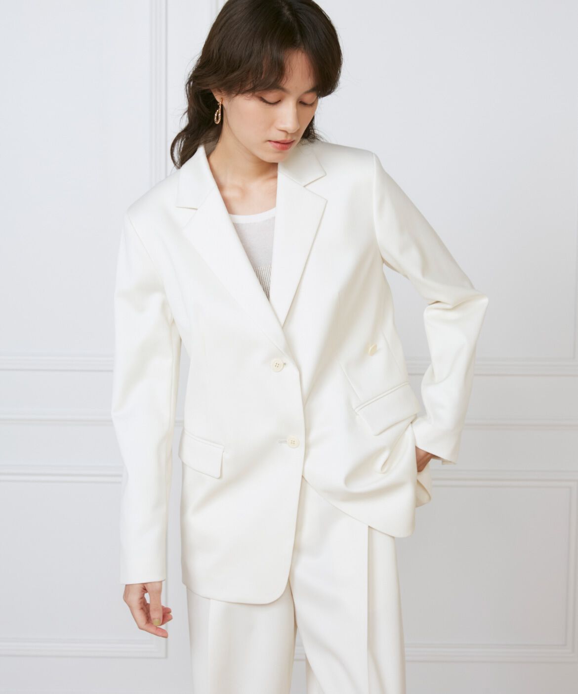 INED「《大きいサイズ》2wayデザインジャケット《la veille by SUPERIOR CLOSET》」|テーラードジャケット|