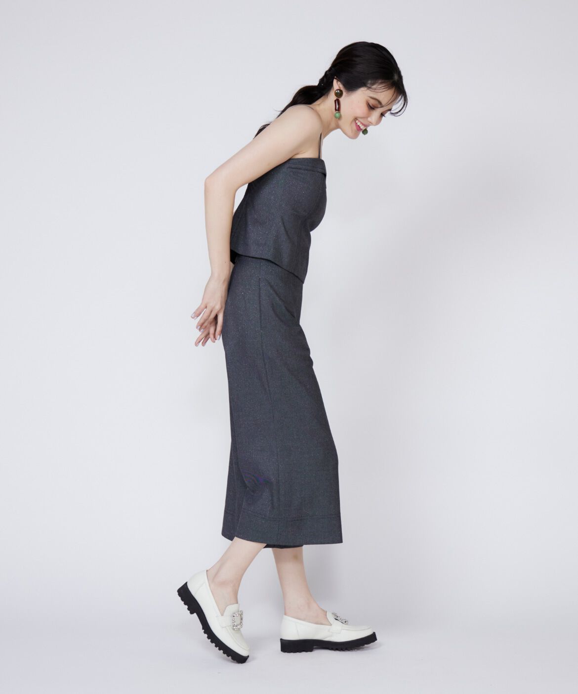 Maglie le cassetto「ラメデニムビスチェ」|シャツ・ブラウス|