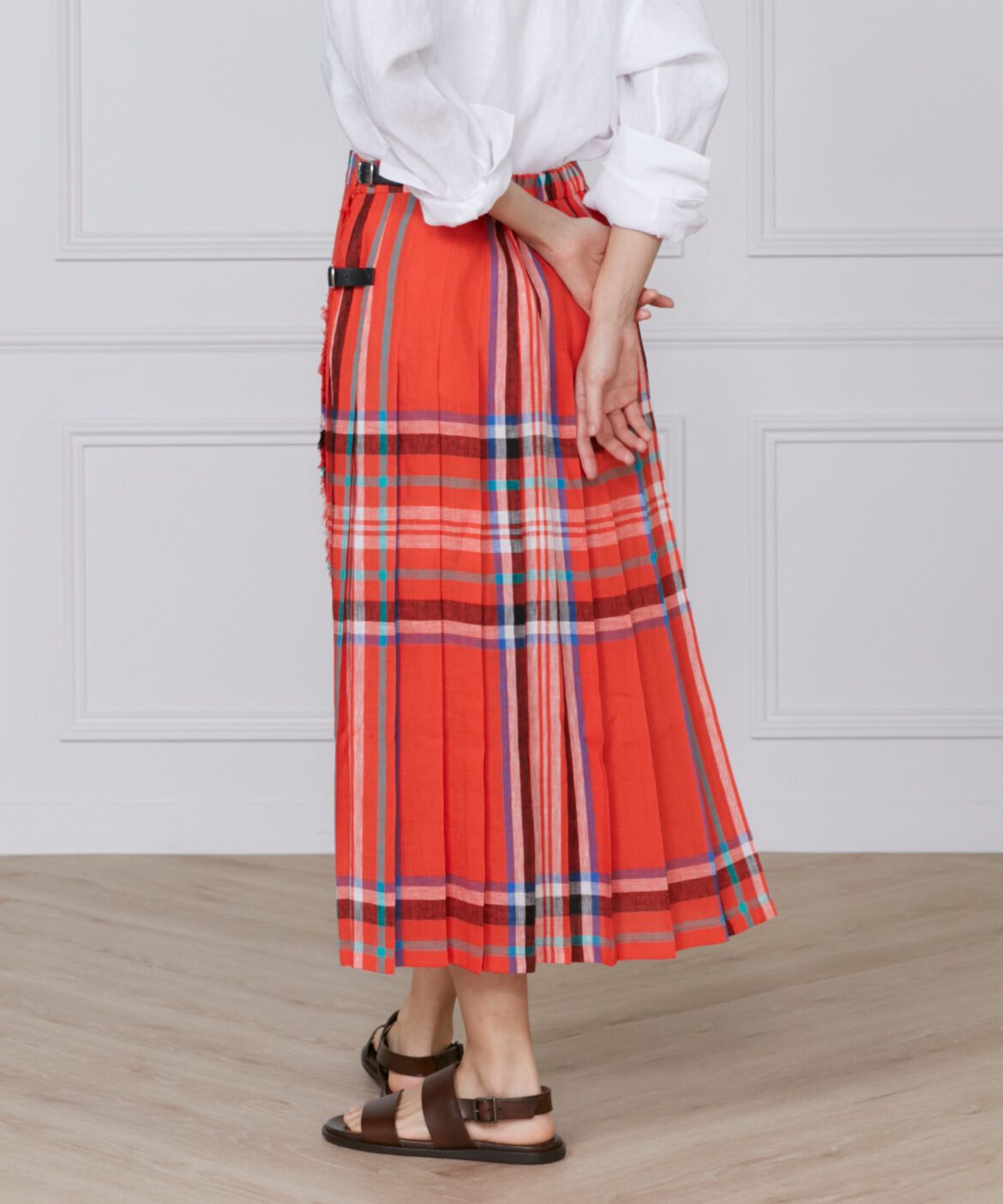 INED「CLASSIC LONG KILTスカート《O'NEIL OF DUBLIN》」|スカート|オレンジ1