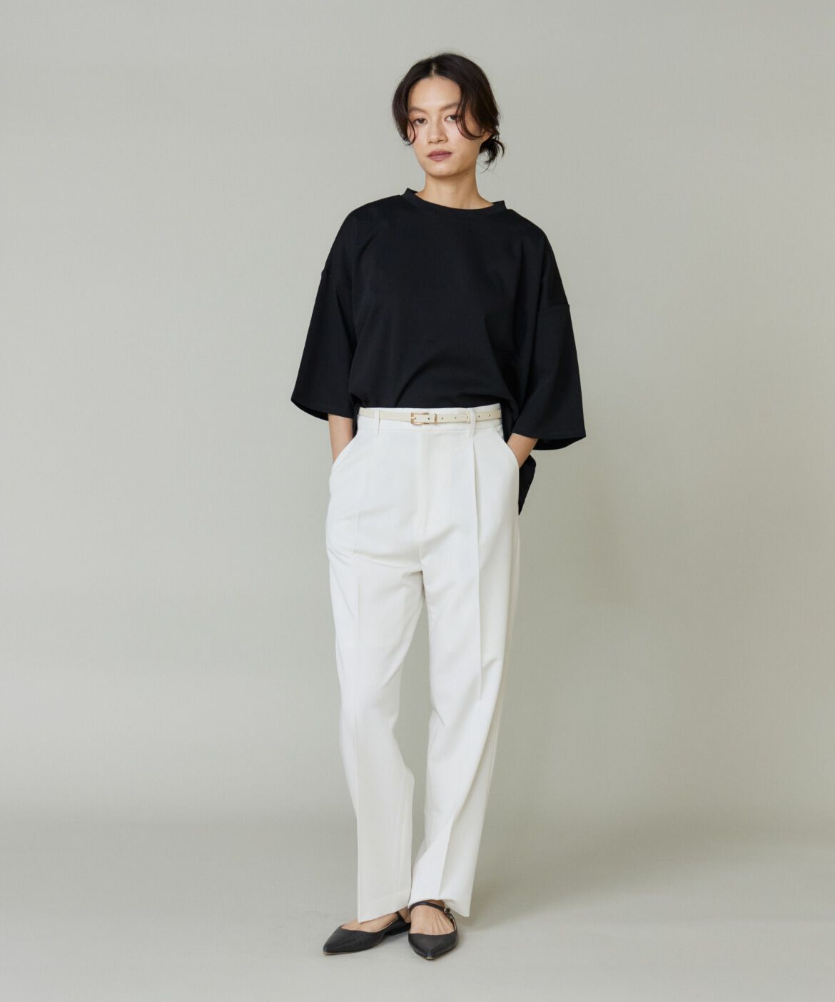 DAY by DAY it&rsquo;s international「ポンチ5分袖フレアー袖プルオーバー」|Tシャツ・カットソー|