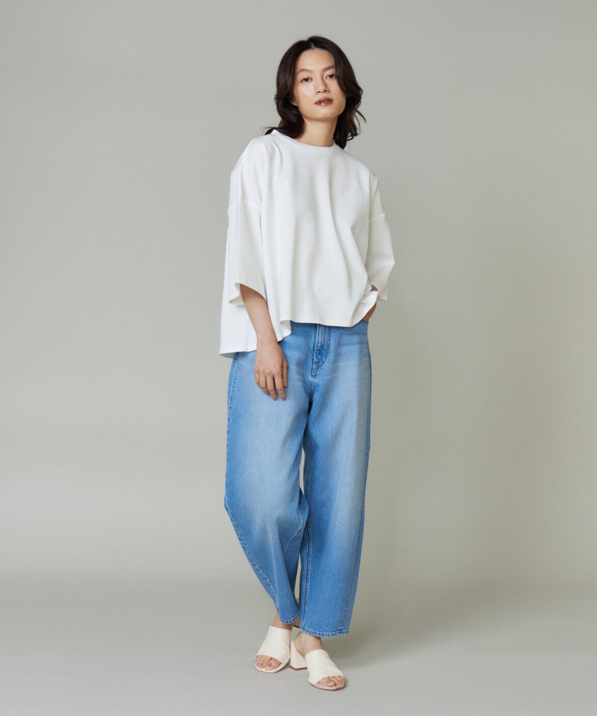 DAY by DAY it&rsquo;s international「ポンチ5分袖フレアー袖プルオーバー」|Tシャツ・カットソー|