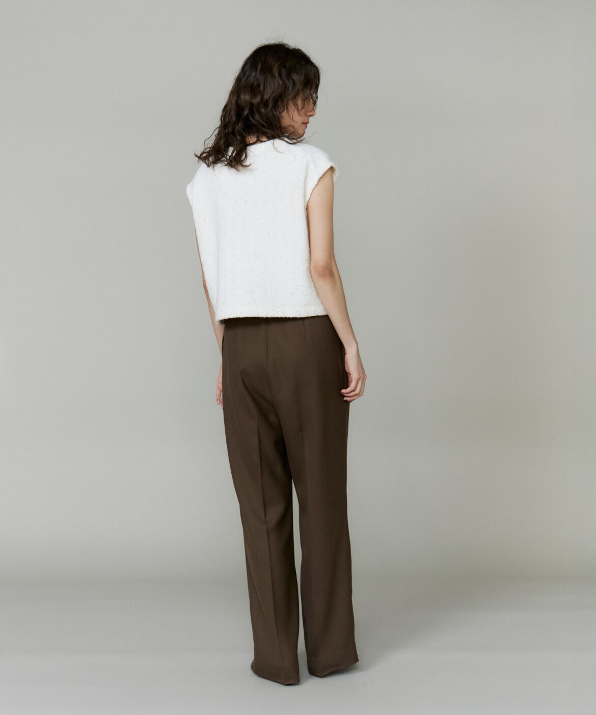 INED「ツイード風ジレ」|ダウンベスト・ベスト|