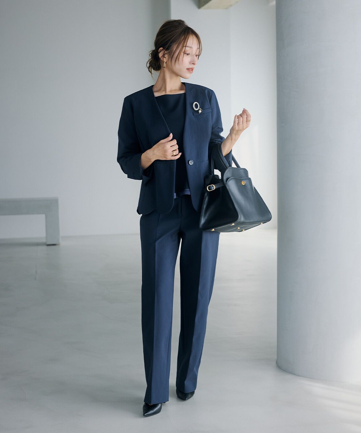 Maglie le cassetto「《M Maglie le cassetto&times;吉田理紗》華やぎペプラムブラウス」|シャツ・ブラウス|