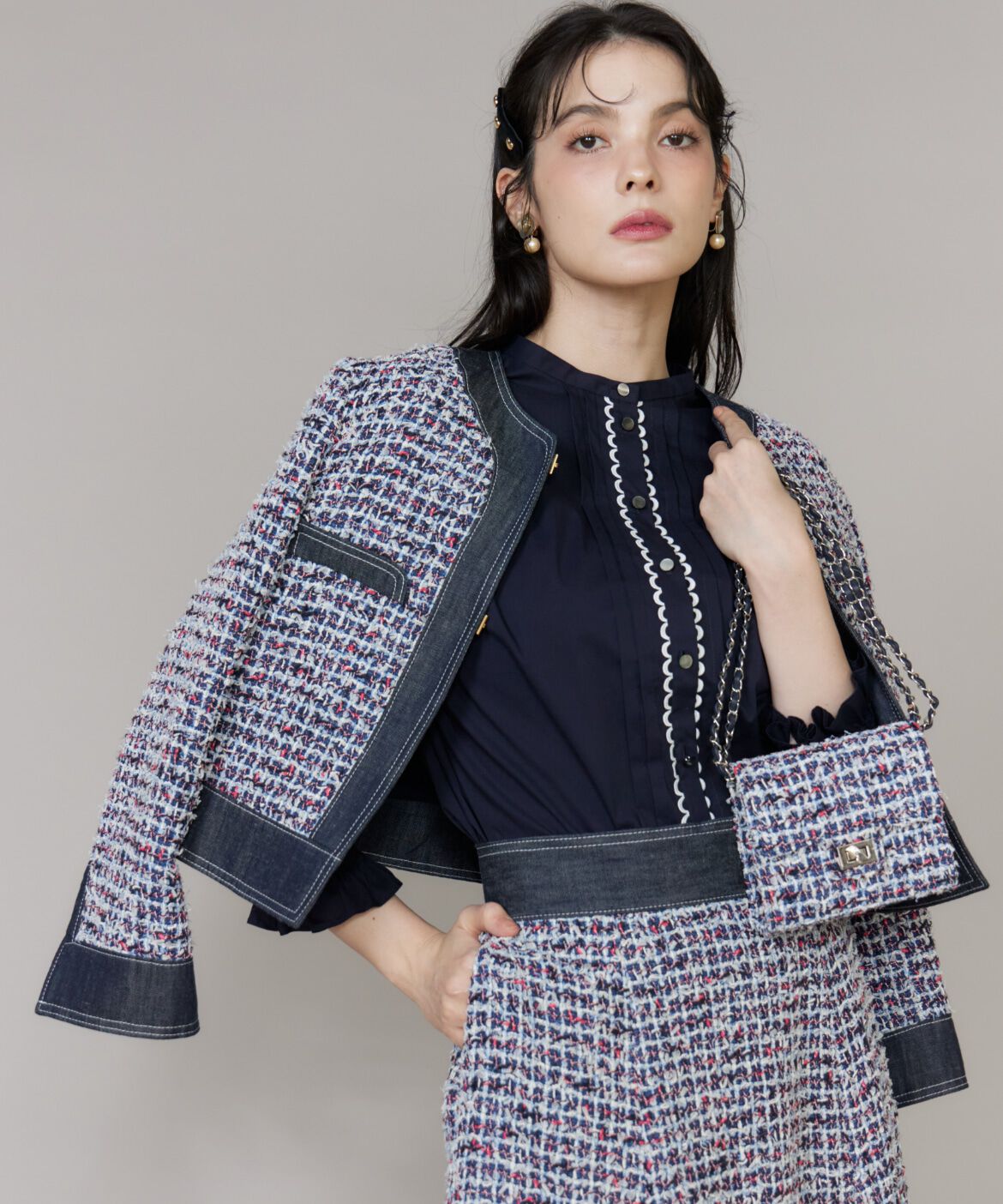 Maglie le cassetto「《大きいｻｲｽﾞ》ﾃﾞﾆﾑﾌｧﾝｼｰﾂｲｰﾄﾞｼﾞｬｹｯﾄ《M Maglie l」|その他|