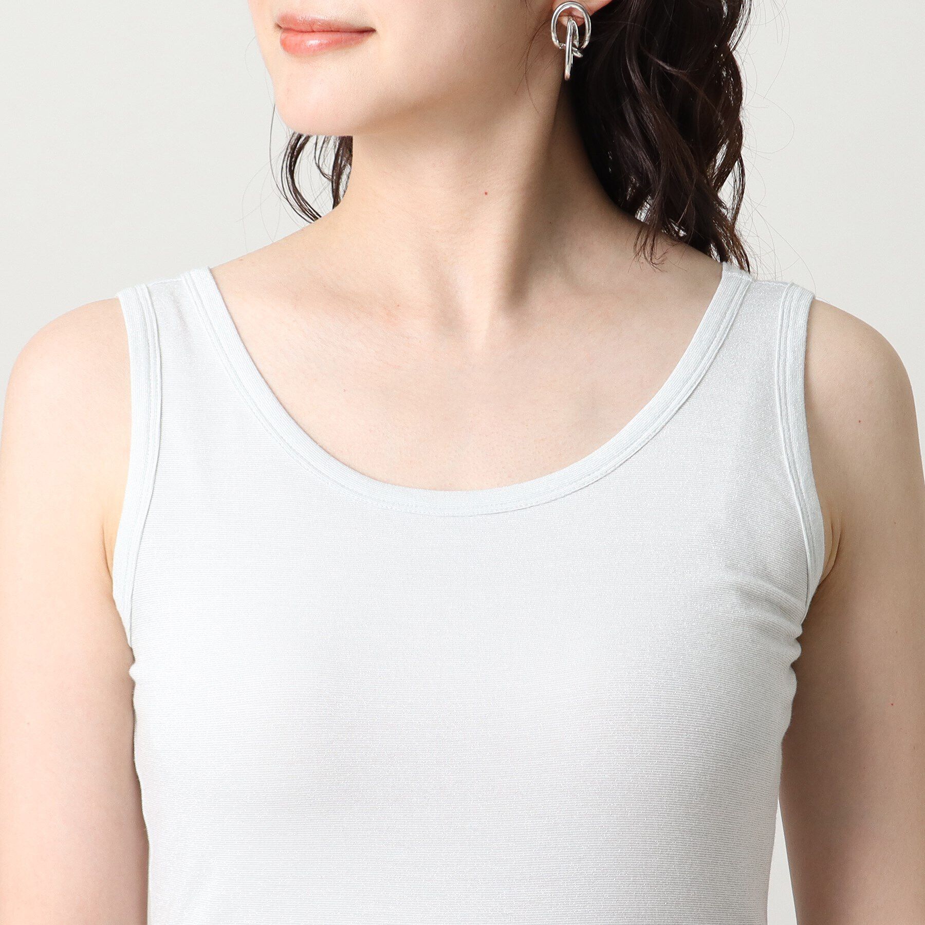 UNTITLED「リーベルラメベア天竺プルオーバファブリック」|キャミソール|